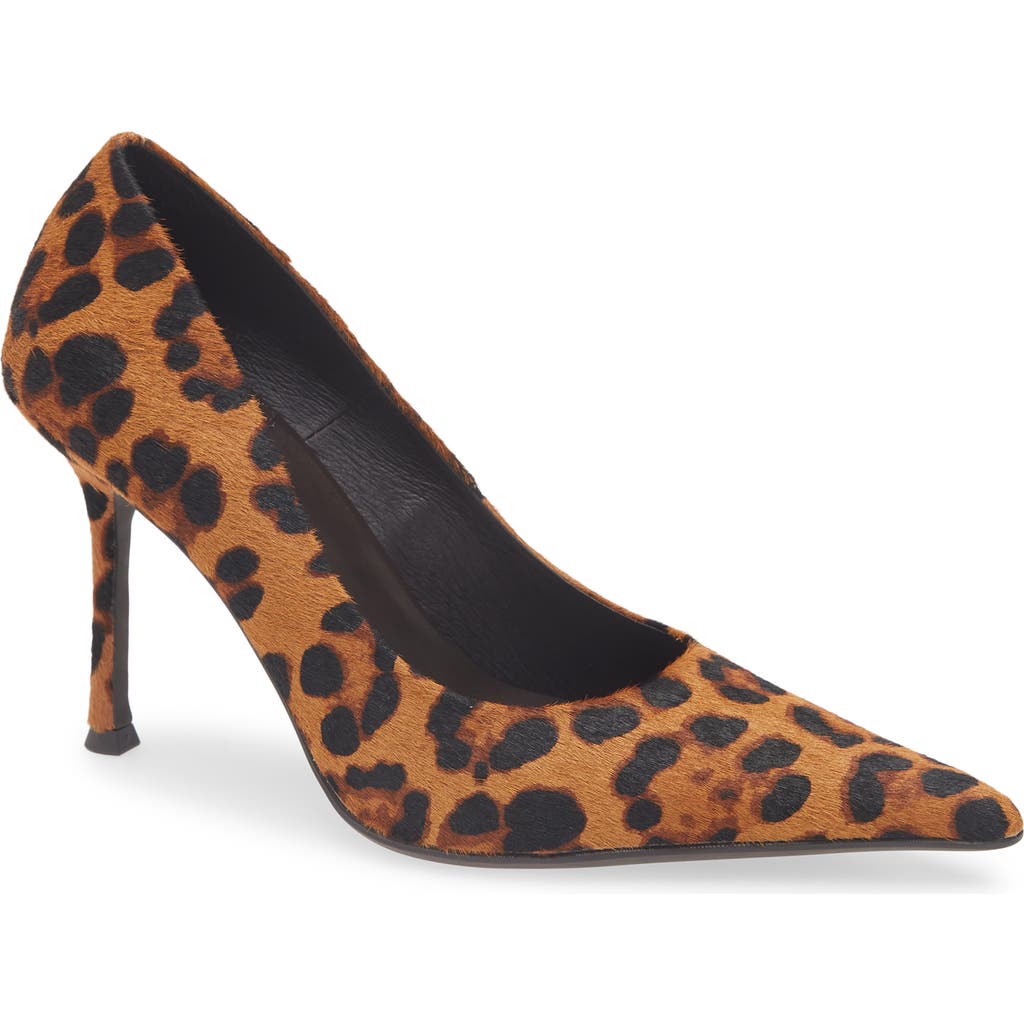 Jeffrey Campbell Risktake Genuine Calf Hair Pointed Toe Pump In Multi