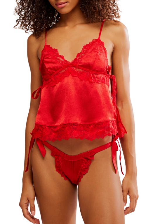 Free People First Blush Cami Panties Set In Goji Berry