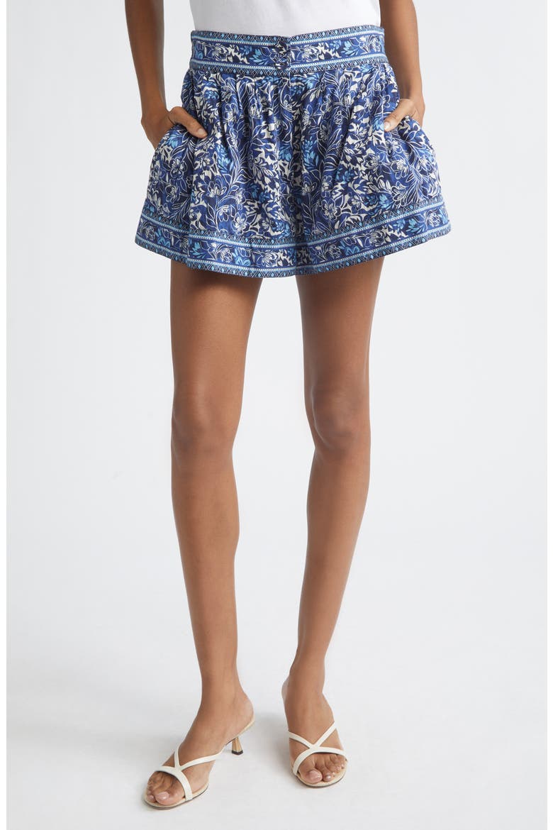 Quinn Floral Print Shorts, Main, color, NAVY FLORAL