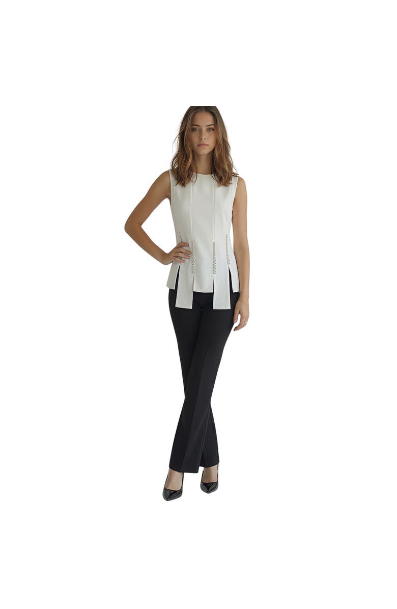 AKALIA Freya Crystal Embellished top, Alternate, color, White