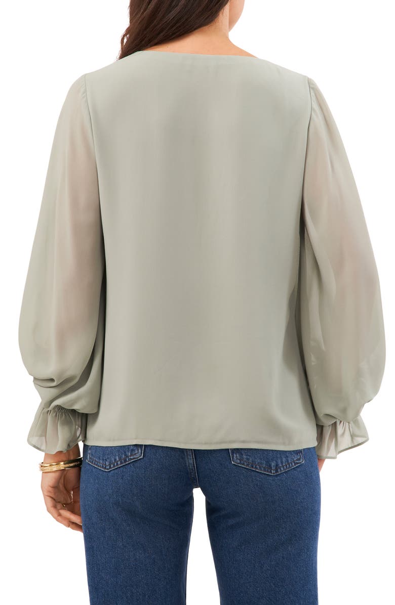 Vince Camuto Blouson Sleeve Top, Alternate, color, Libery Green