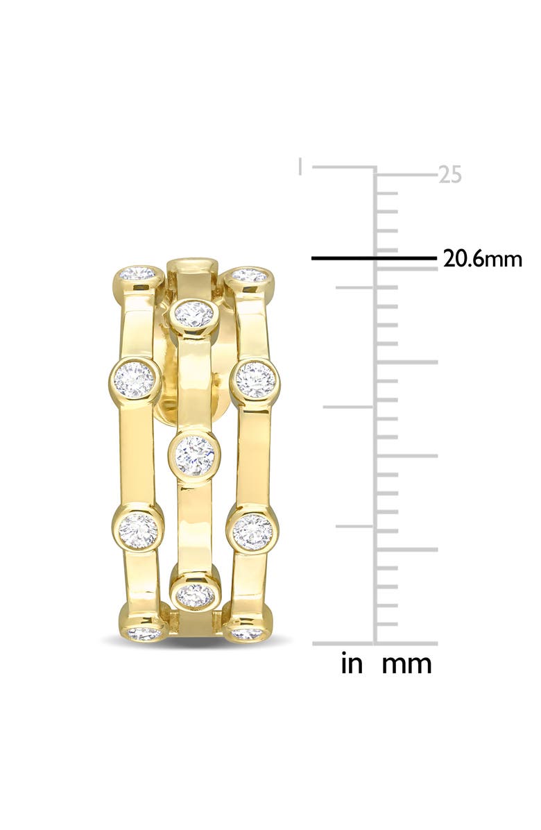 Julianna B. Diamond Triple Row Open Hoop Earrings 10k, Alternate, color, 