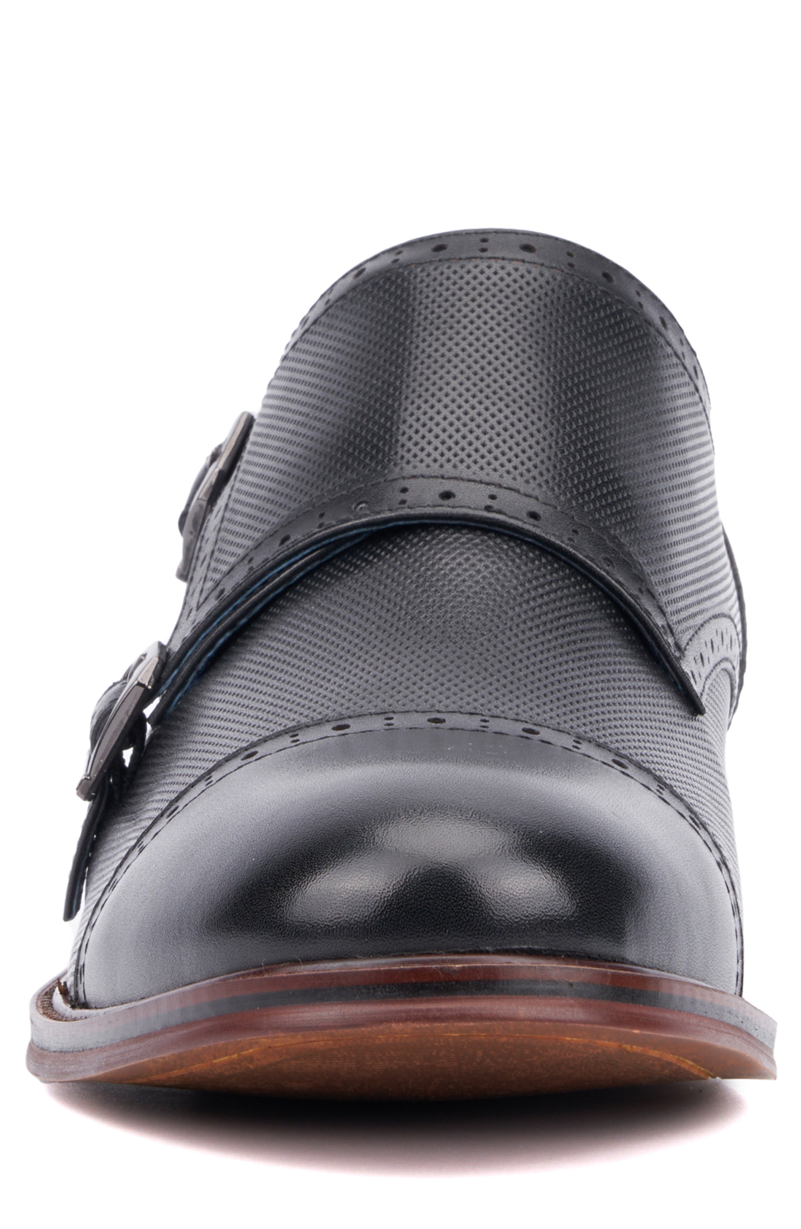 VINTAGE FOUNDRY Morgan Monk Strap Leather Loafer, Alternate, color, Black