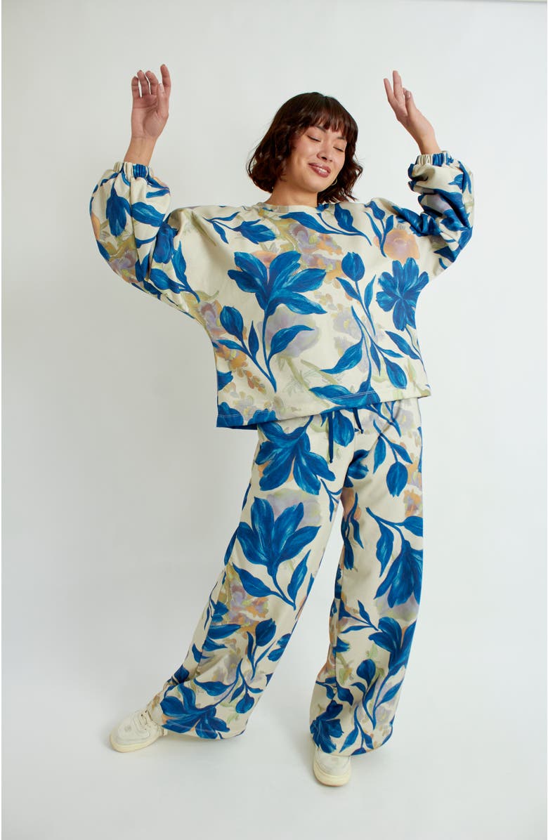 Florencia Davalos Tracker Pant, Alternate, color, Blue Flowers