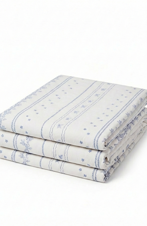 Embroidered French Lace Ruffle Duvet Cover