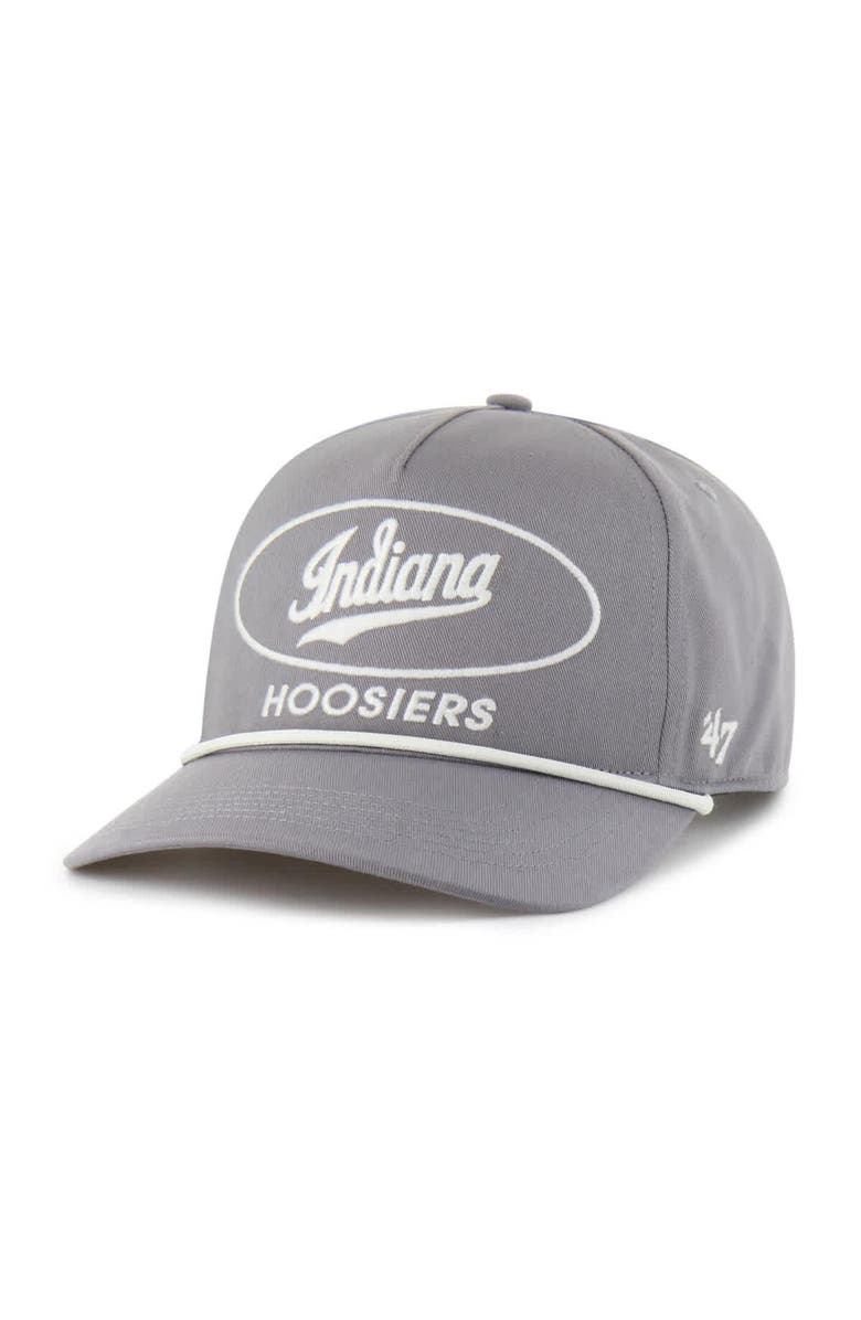 '47 Men's '47 Gray Indiana Hoosiers Contemporary Basics Foundational Rope Hitch Adjustable Hat, Alternate, color, Gray