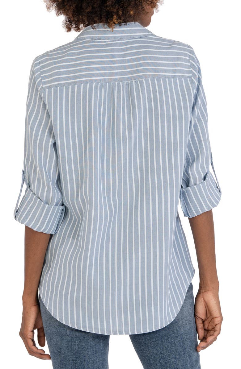 KUT from the Kloth Stripe Textured Button-Up Shirt, Alternate, color,