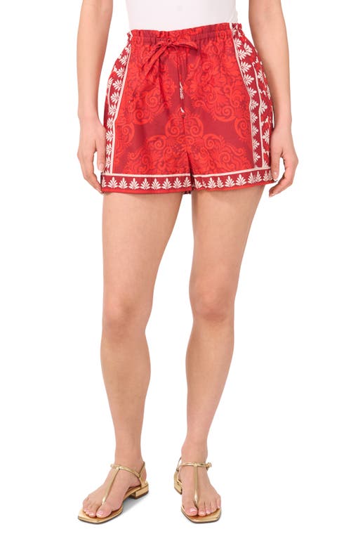 1.state Pleated Shorts In Red