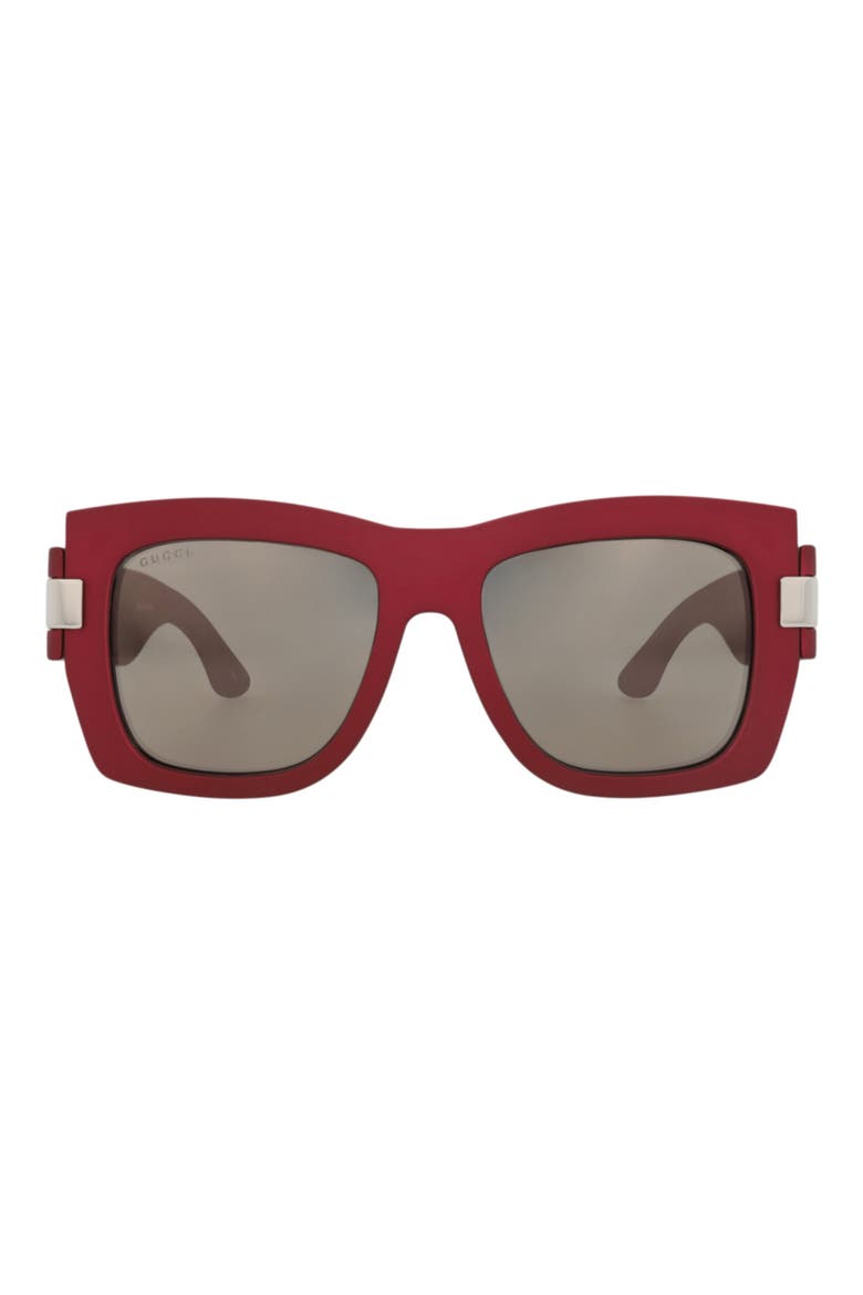 GG1688S 54mm Square Sunglasses, Main, color, RED RED GREY