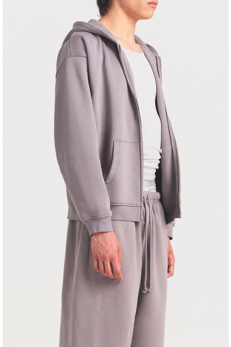 ZIP UP HOODIE, Alternate, color, SHADOW