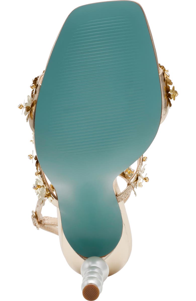 Betsey Johnson Lorra Sequin Ankle Strap Sandal, Alternate, color, Light Gold