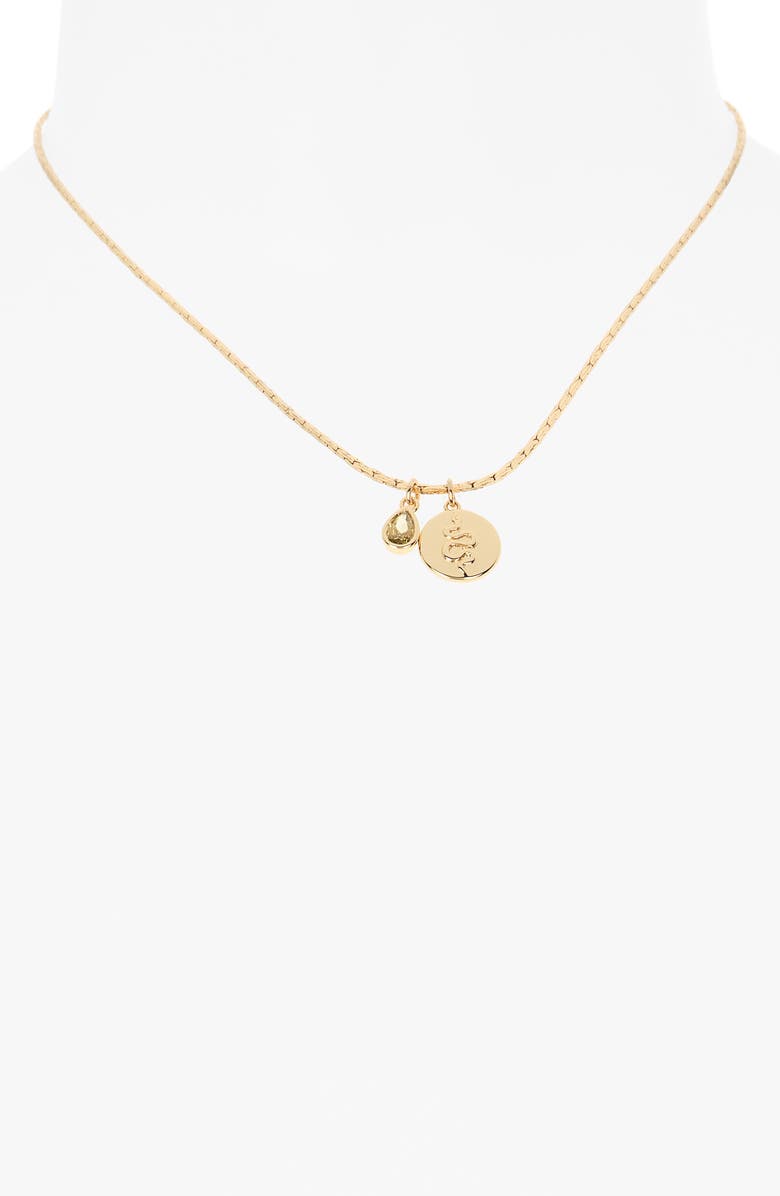 Ettika Snake Coin Pendant Necklace, Main, color, Peridot