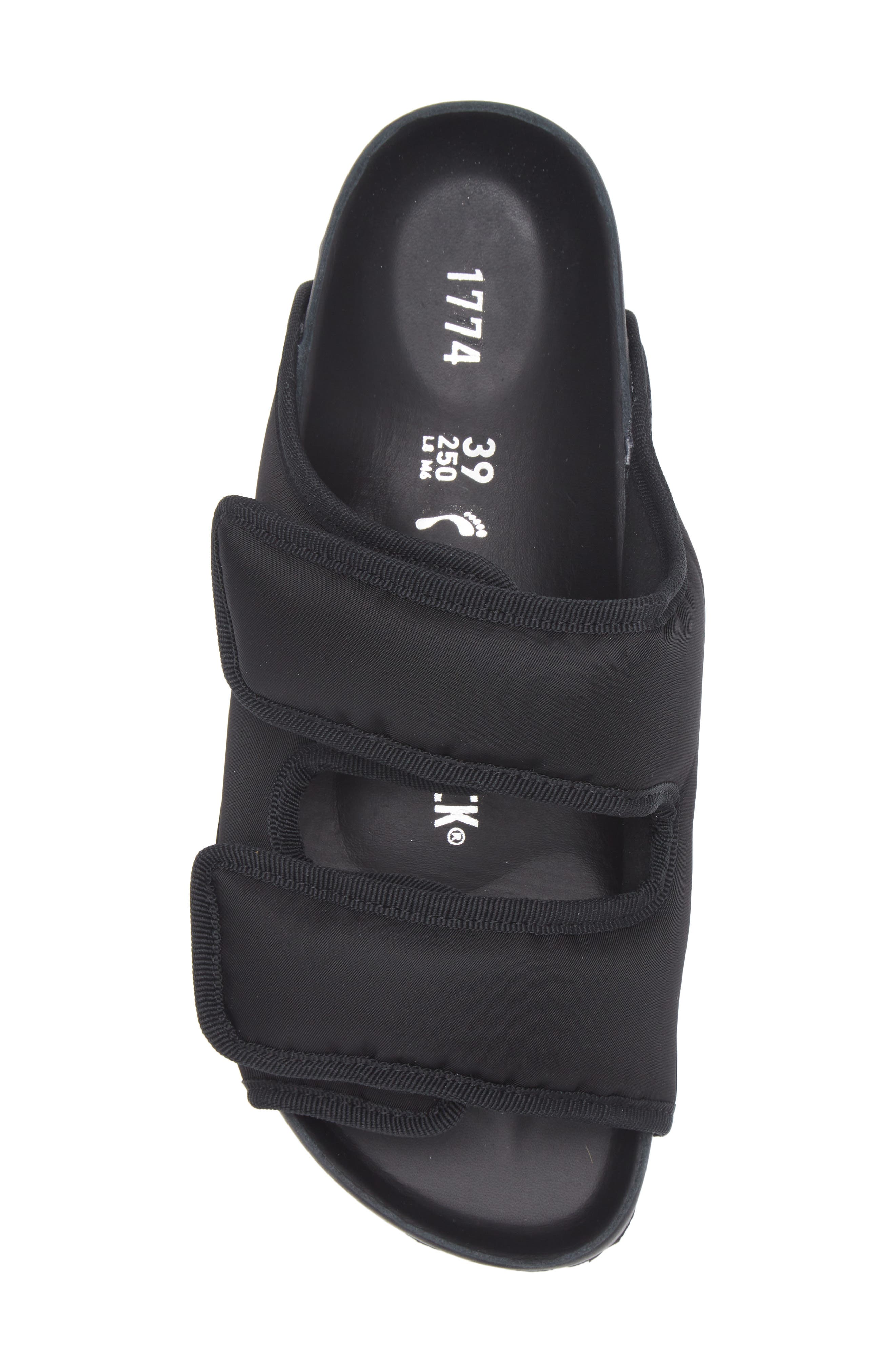1774 BIRKENSTOCK Arizona Black Cozy Nylon Sandal, Alternate, color, Black