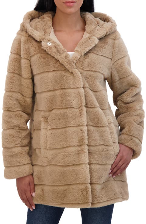 Hooded Faux Fur Jacket
