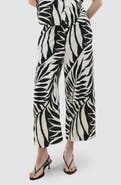 MANGO Tropical Print Wide Leg Pants