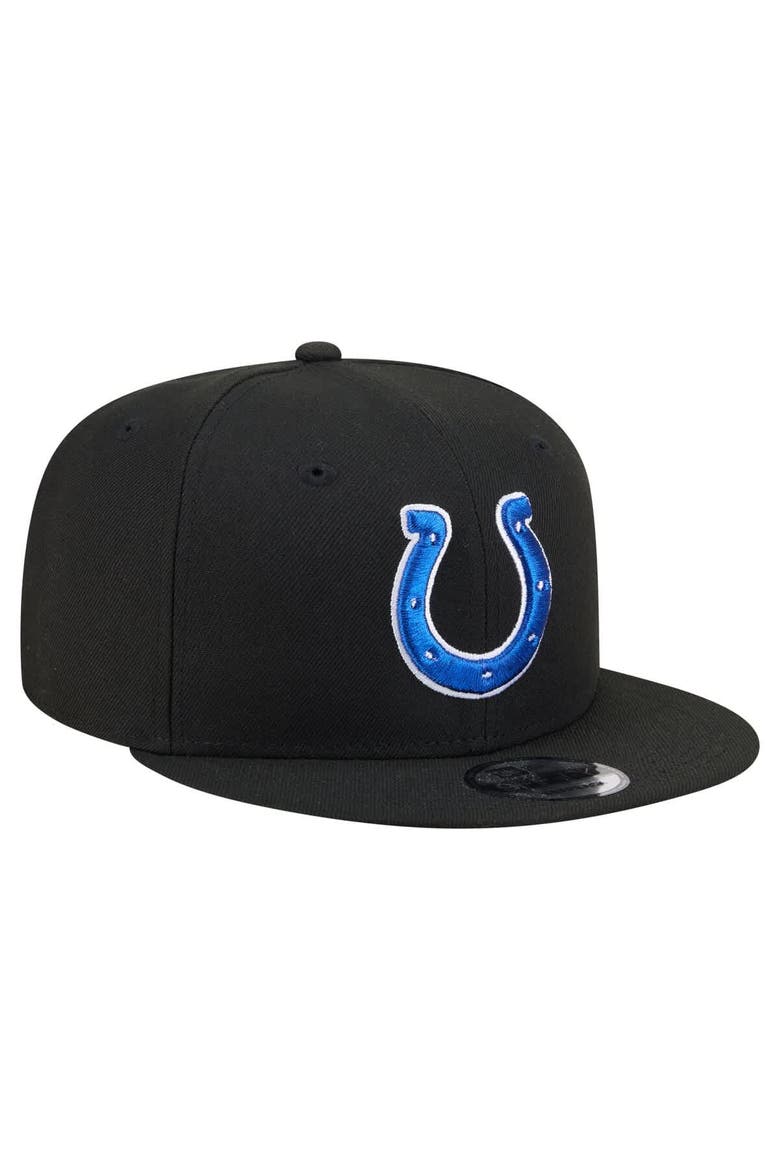 Men's New Era  Black Indianapolis Colts 9FIFTY Snapback Hat, Alternate, color, Black