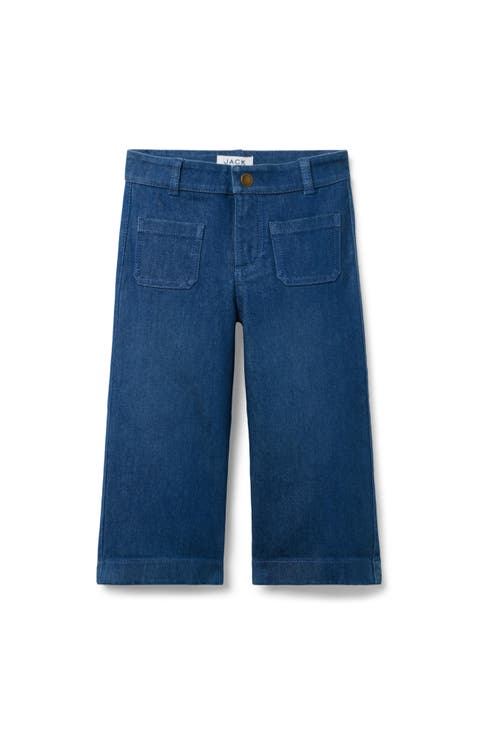 The Patch Pocket Wide Leg Jean In Medium Wash (Infant)