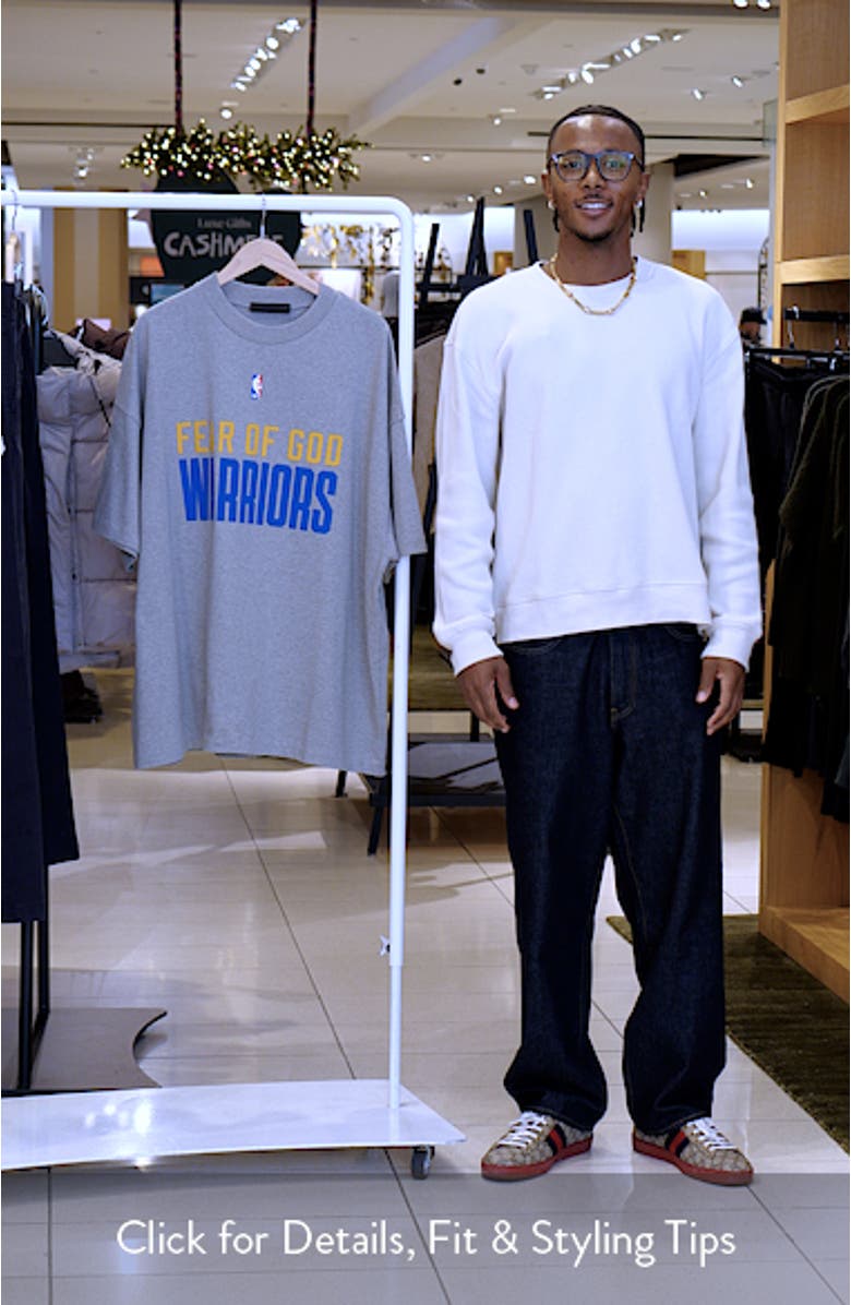 x NBA '90s Fit Warriors Graphic T-Shirt, sales video thumbnail