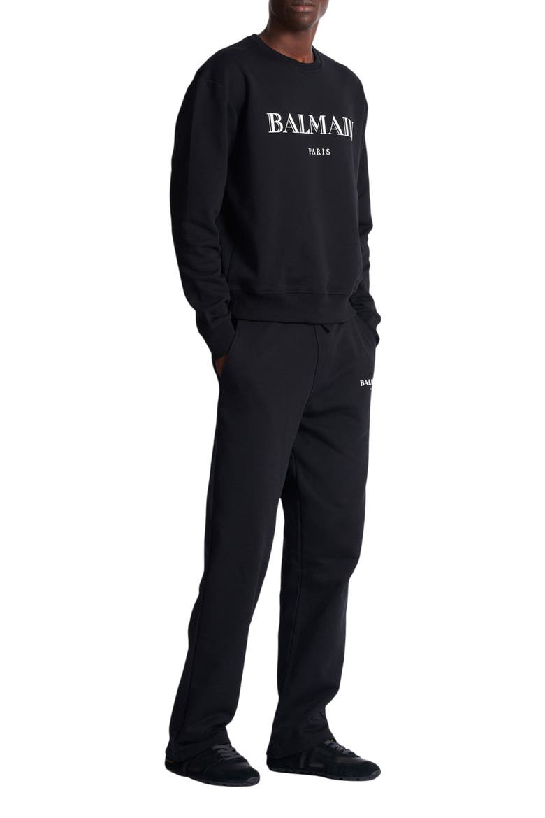 Printed Balmain Sweatshirt, Main, color, black
