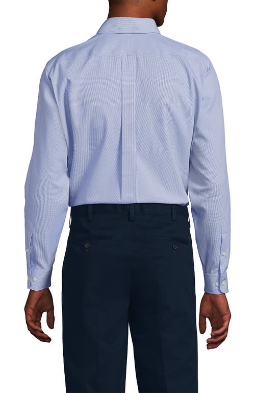 Lands' End Traditional Fit Solid No Iron Supima Pinpoint Buttondown Collar Dress Shirt In Animal Print