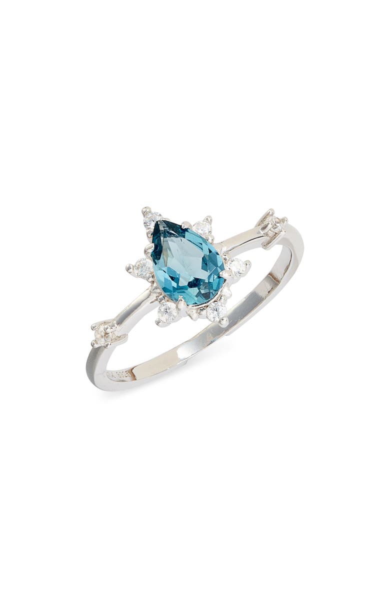 Azura Jewelry Blue Topaz Ring, Main, color, 