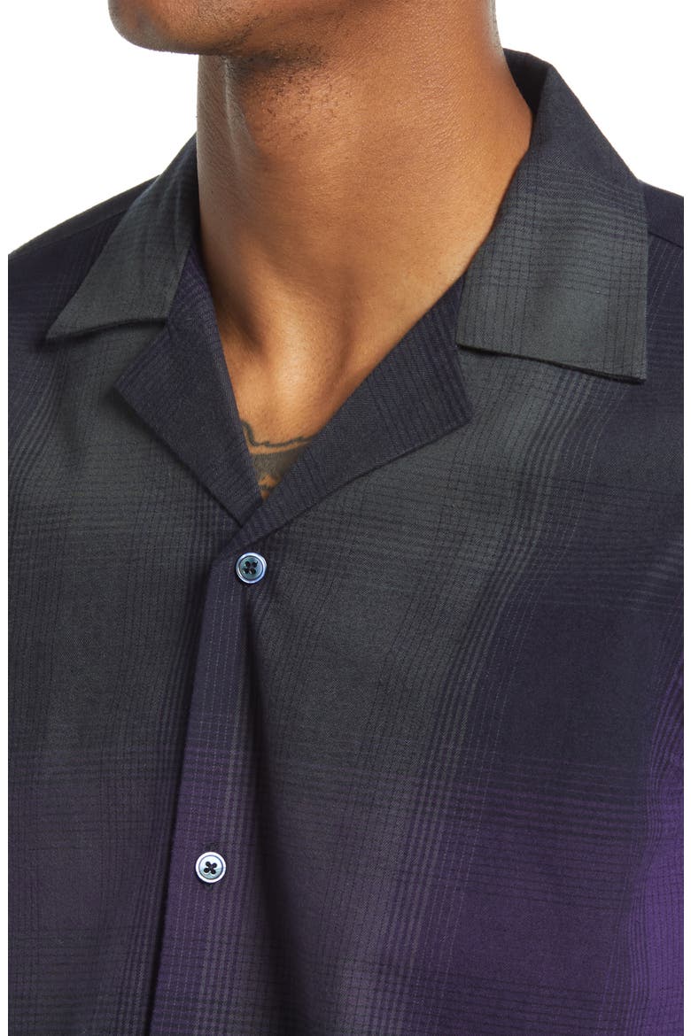 Marco Plaid Flannel Men's Button-Up Shirt, Alternate, color, AMETHYST