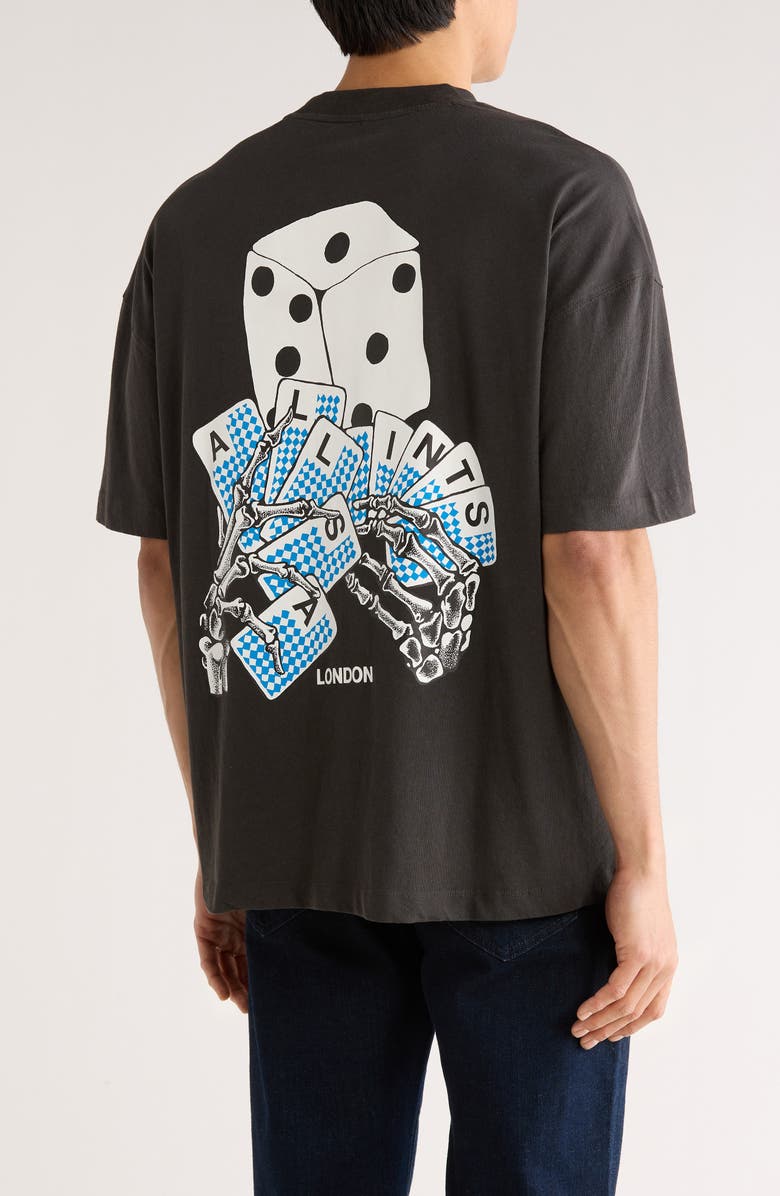 AllSaints Dealt Graphic T-Shirt, Alternate, color, Washed Black