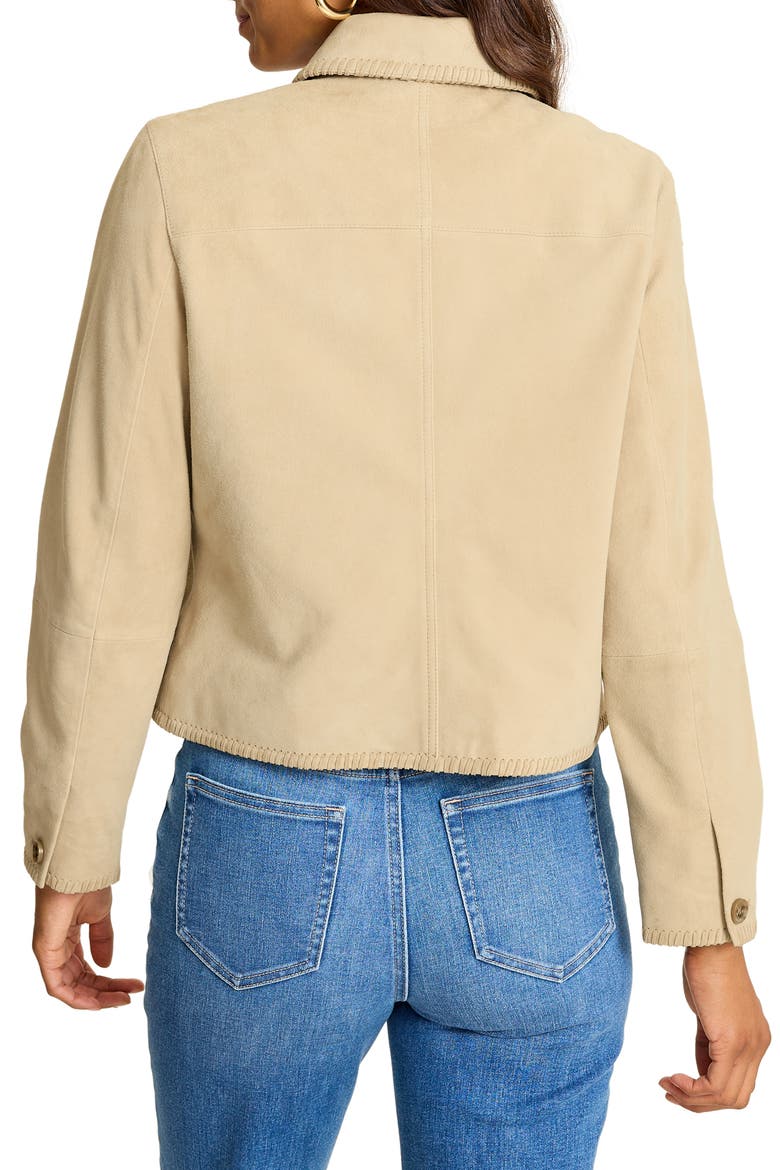 Whipstitched Suede Jacket, Alternate, color, WISTFUL BEIGE