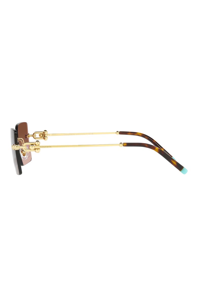 59mm Gradient Rectangular Sunglasses, Alternate, color, PALE GOLD