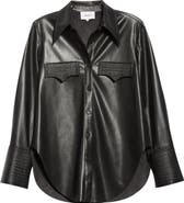 Nanushka Elpi Vegan Leather Shirt