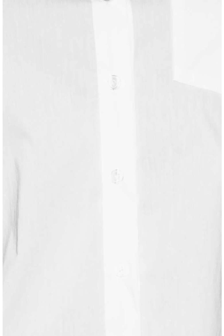 Puff Sleeve Cotton Blend Button-Up Shirt, Alternate, color, WHITE