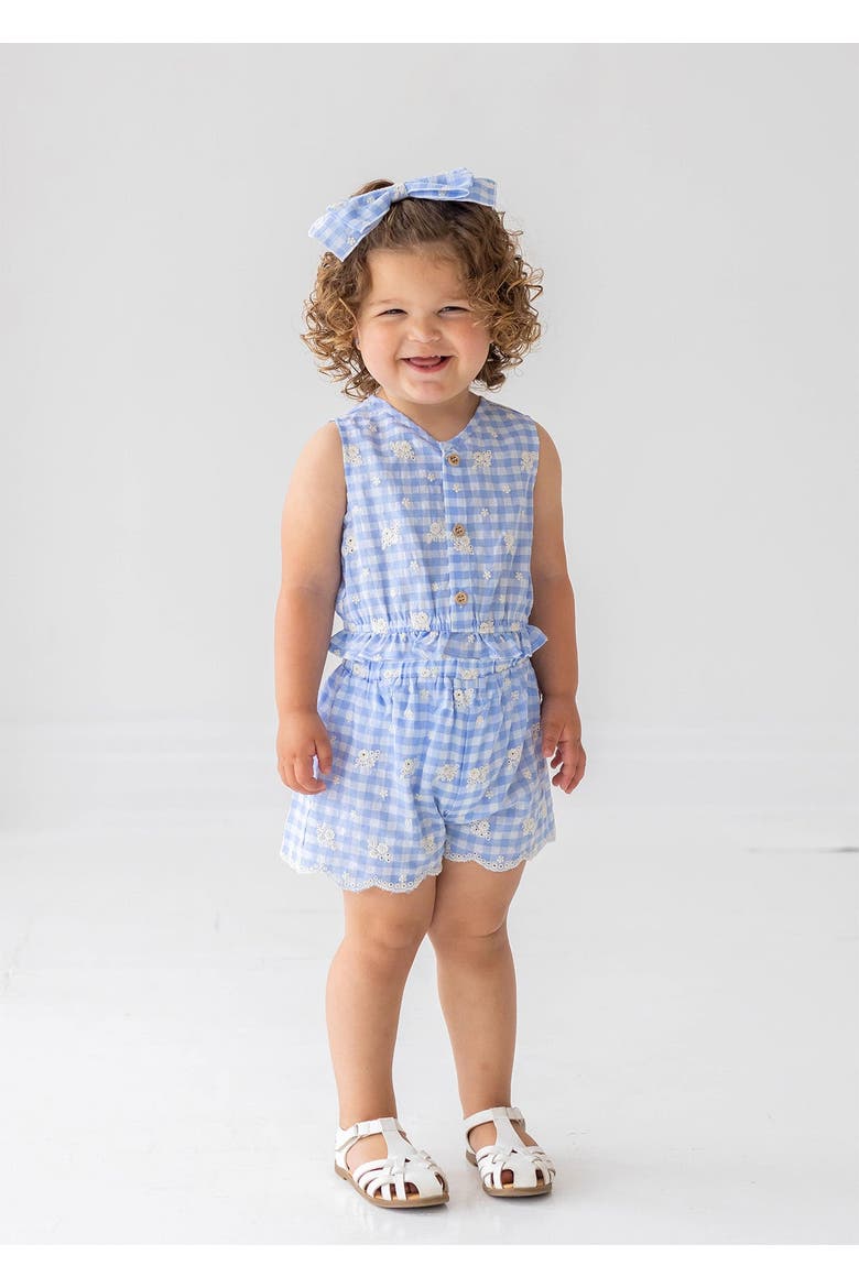 Barnyard Babe Blue Two Piece Short Set, Alternate, color, Blue
