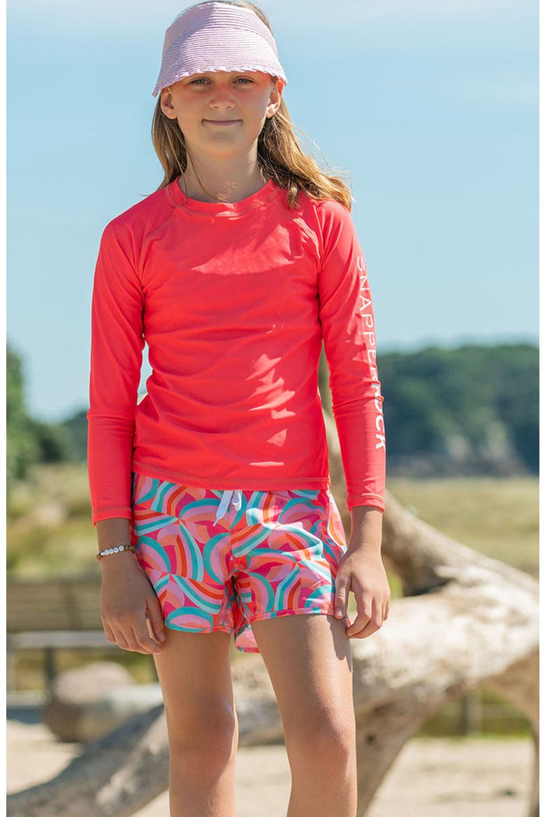 Kids' Watermelon Long Sleeve Rashguard, Alternate, color, RED