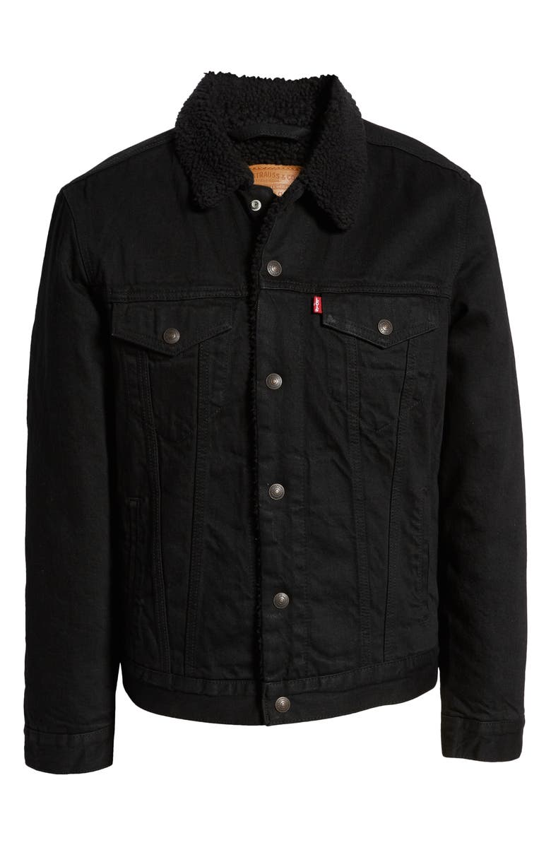 Levi's<sup>®</sup> Faux Shearling Lined Trucker Jacket, Alternate, color,