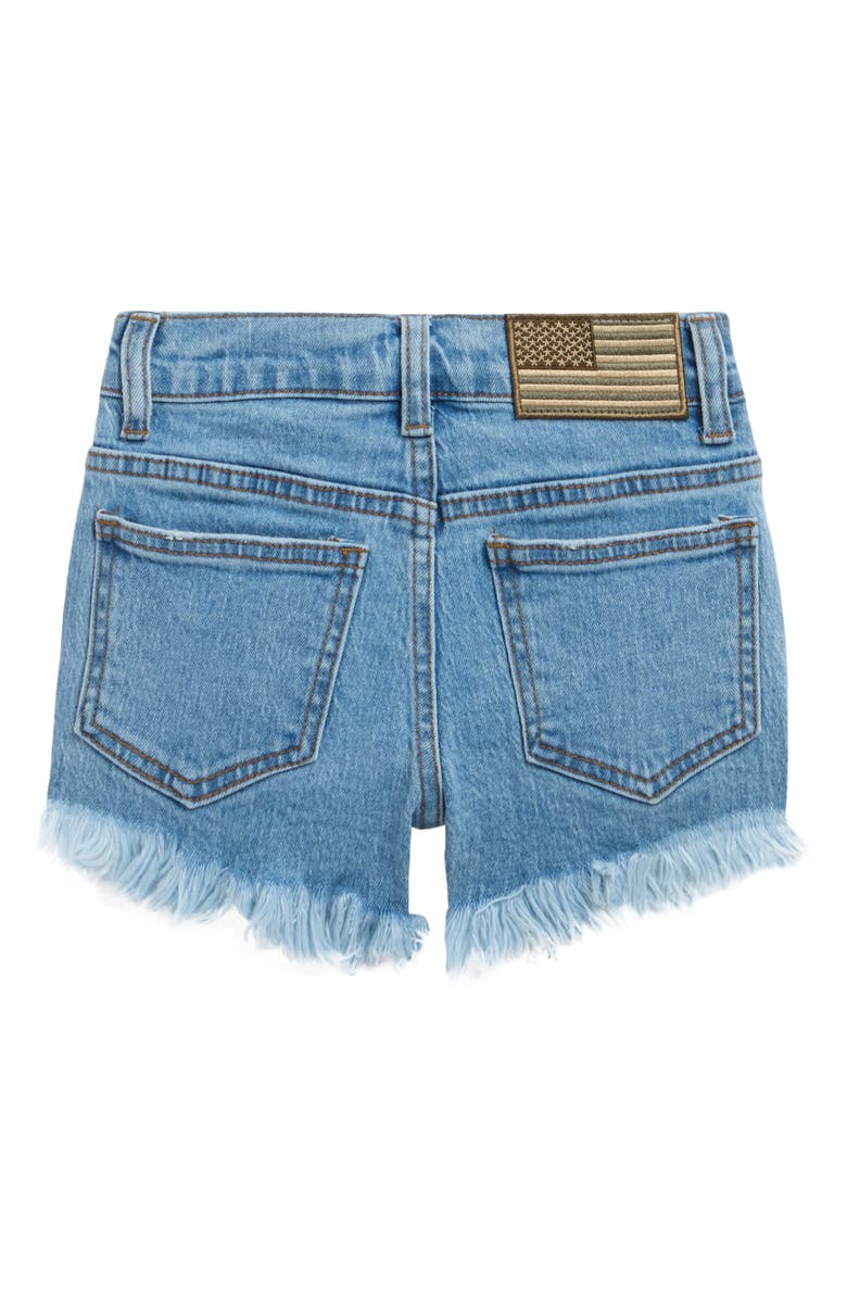 Vintage Havana Kids' Star Patch Distressed Denim Shorts, Alternate, color, Light Wash