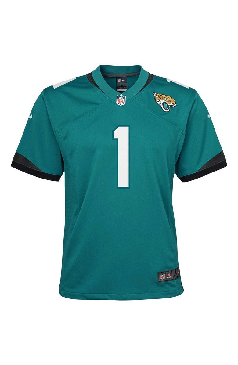 Nike Youth Nike Travis Etienne Teal Jacksonville Jaguars Game Jersey, Alternate, color, Teal