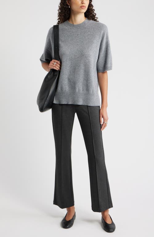 Nordstrom Short Sleeve Cashmere Sweater In Gray