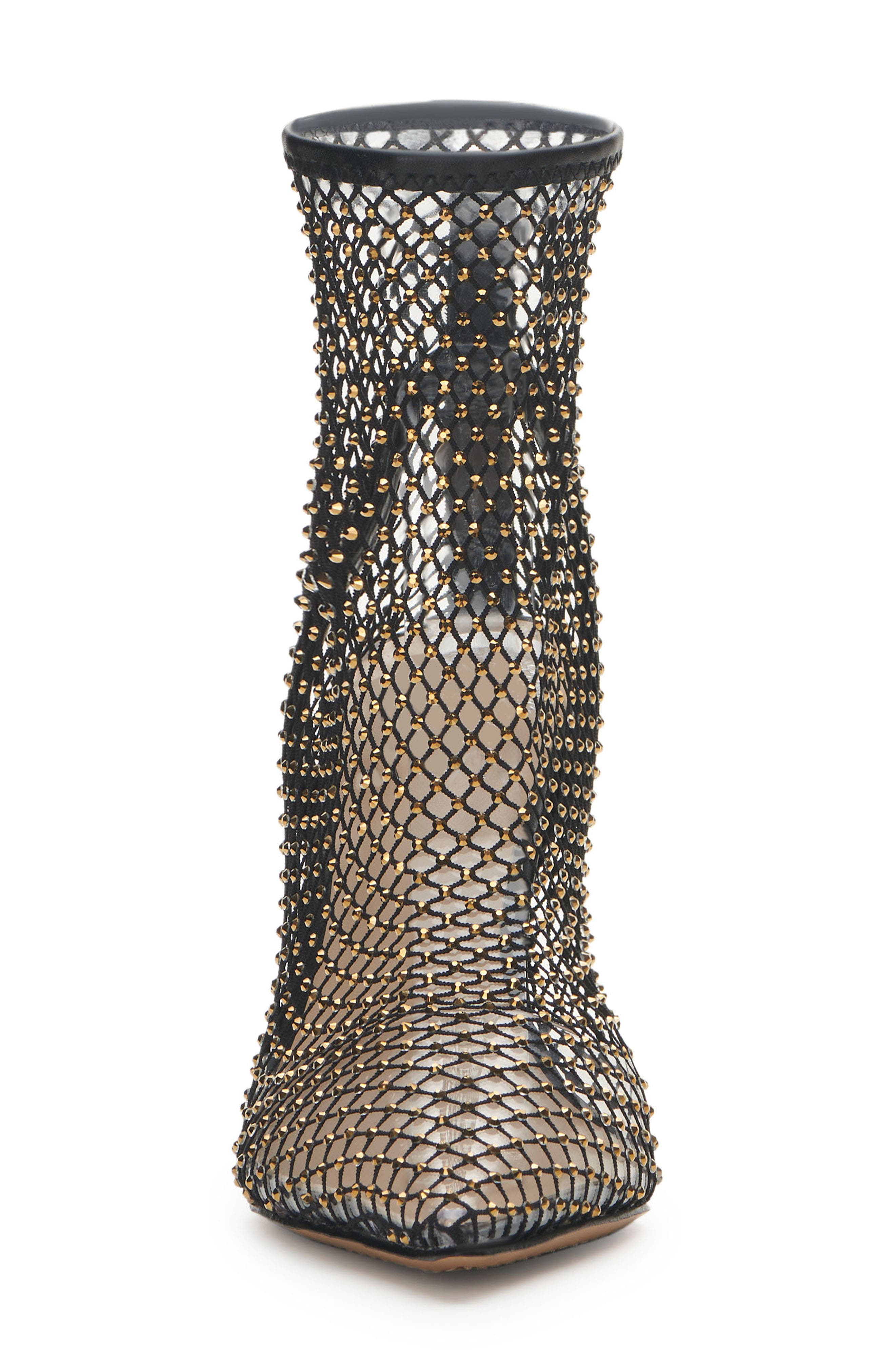 Vince Camuto Kiskia Fishnet Pointy Toe Bootie, Alternate, color, 