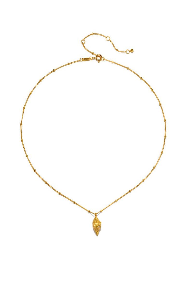 Resilient Spirit Opal Conch Shell Necklace, Alternate, color, Gold