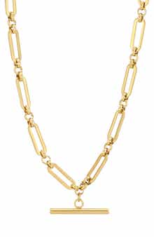 Bar Pendant Paperclip Link Necklace