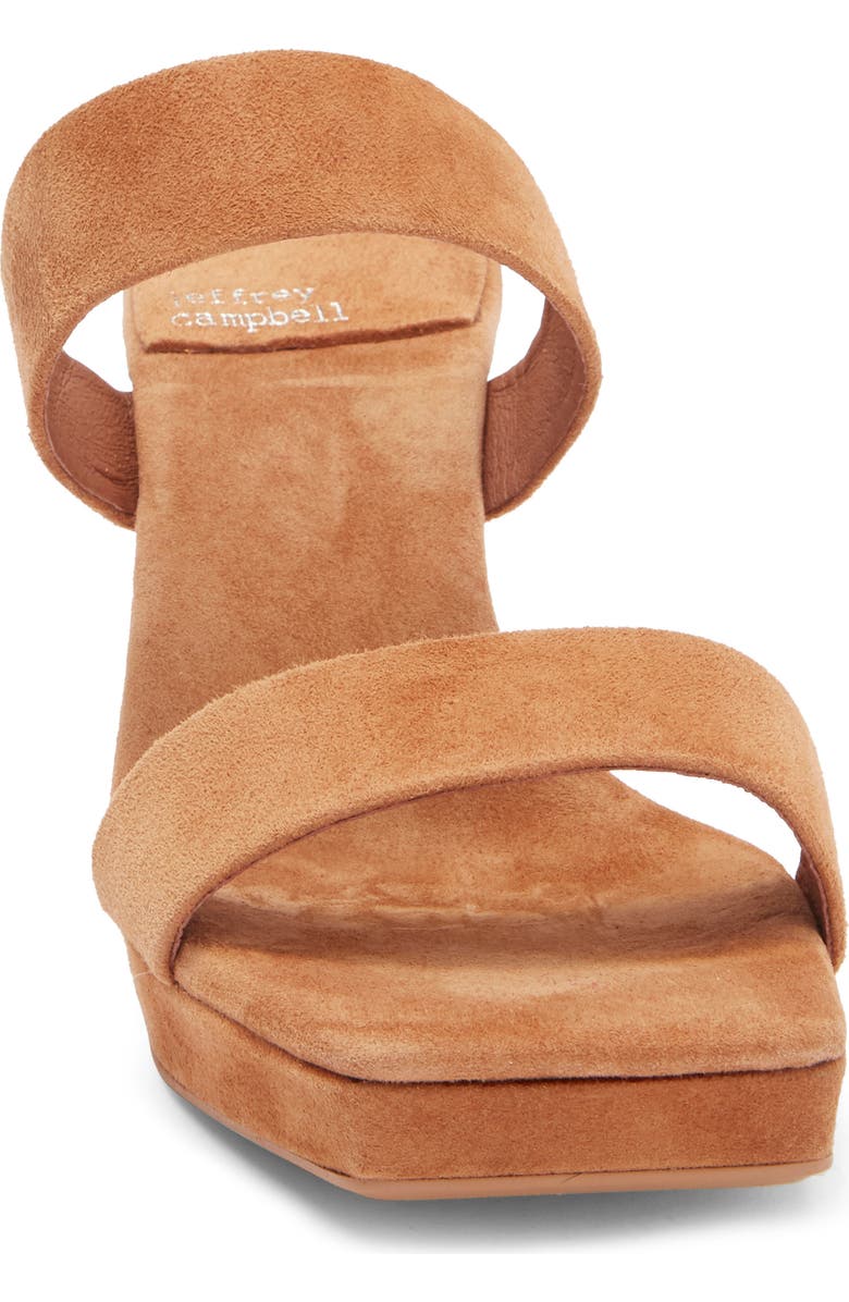 Jeffrey Campbell Danity Platform Slide Sandal, Alternate, color, Tan Suede