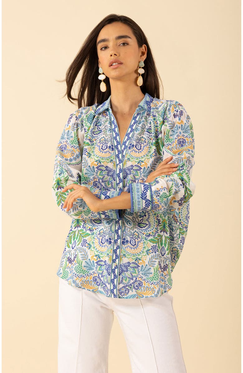 Hale Bob Waverly Silk Top, Alternate, color, 