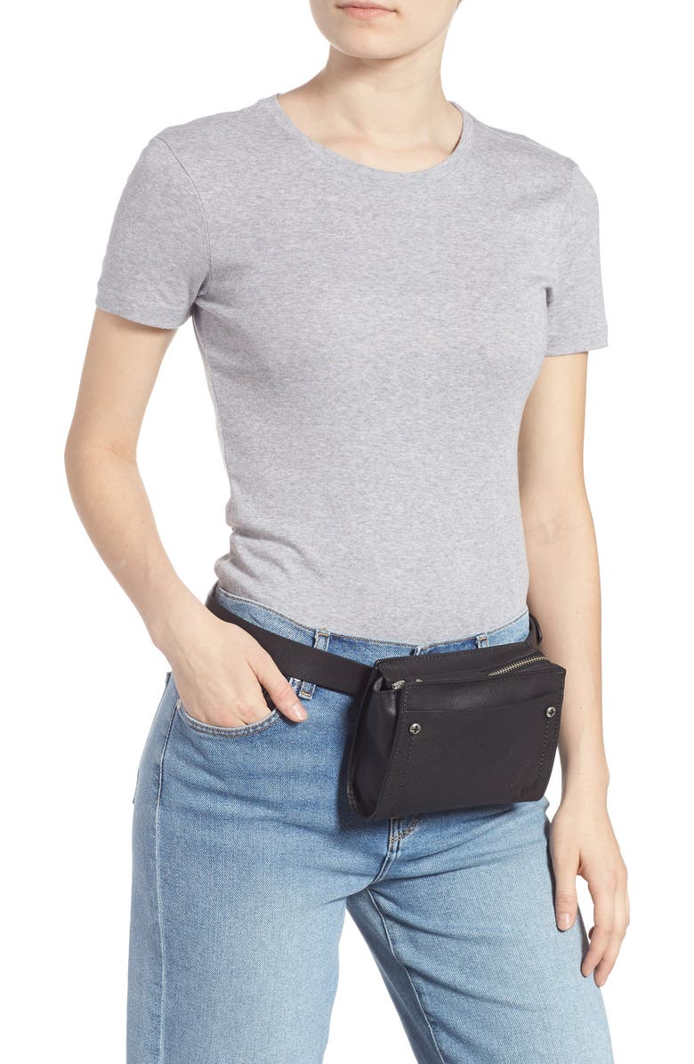 Frye Leather Belt Bag, Alternate, color,