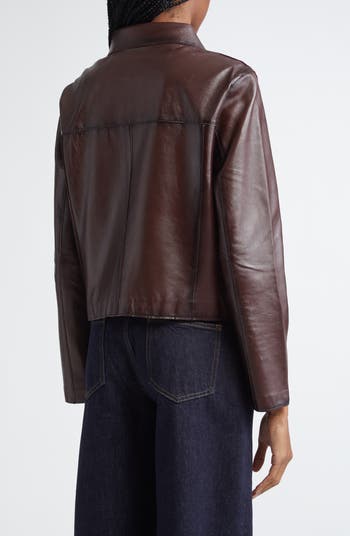 【関税込み】Stand Studio ブラウン Estrid レザージャケット Stand Studio Estrid Leather Jacket | Nordstrom
