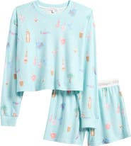 PJ Salvage Print Waffle Knit Short Pajamas