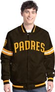 STARTER Men's Starter  Brown San Diego Padres Scout Full-Snap Varsity Jacket