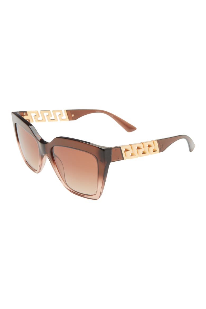 56mm Gradient Square Sunglasses, Alternate, color, BROWN GRADIENT