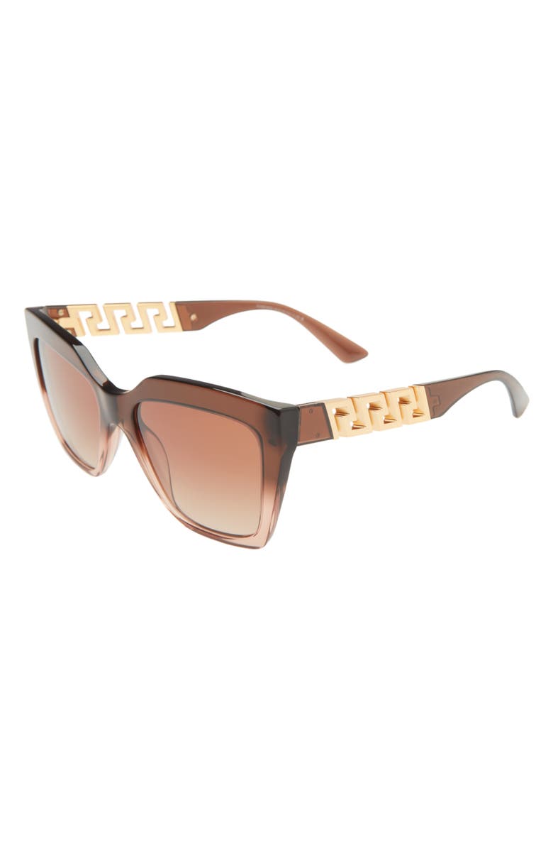 Versace 56mm Gradient Square Sunglasses, Alternate, color, Brown Gradient