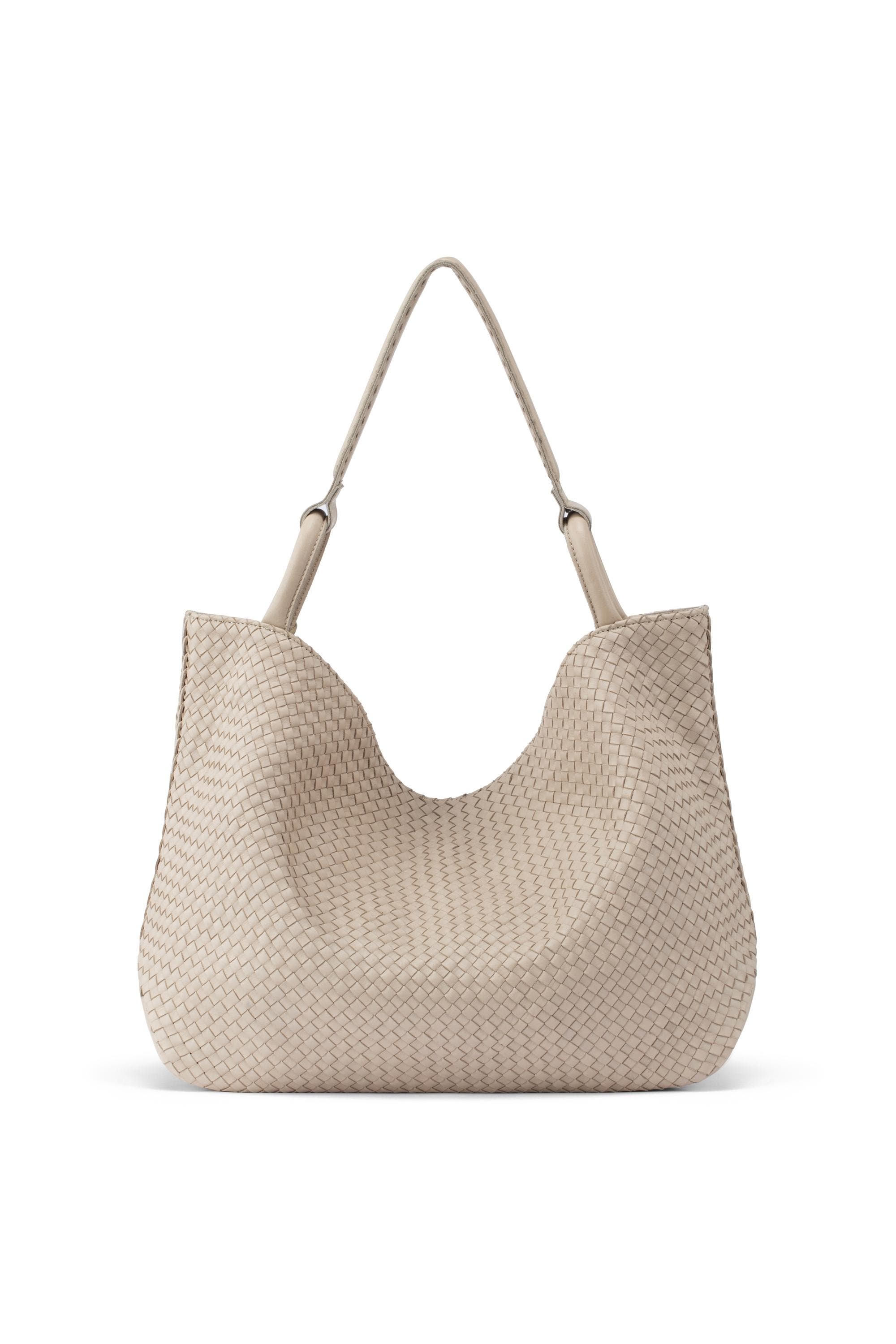 Los Feliz Large Tote Leather Bag, Alternate, color, Woven Sand