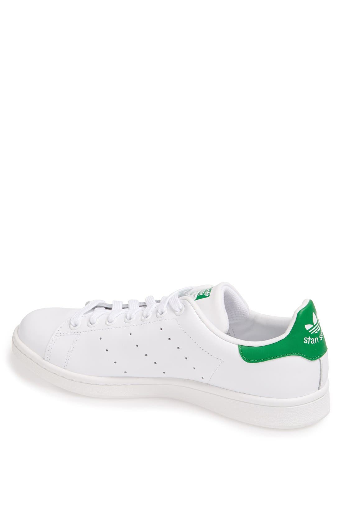 Stan Smith Sneaker, Alternate, color, WHITE/ WHITE/ GREEN